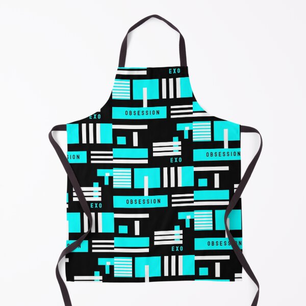 Item preview, Exo obsession geometric abstract blue trendy kpop black designed and sold by Kpop Seoul Shop.
