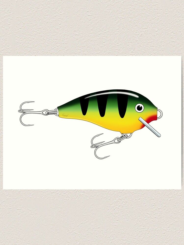 Fishing Lure - Perch Art Print by fnoul