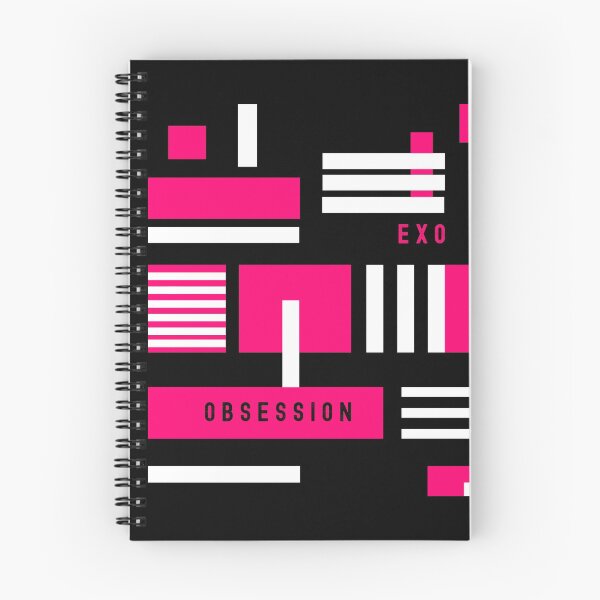 Item preview,  Exo obsession geometric abstract pink trendy kpop black designed and sold by Kpop Seoul Shop.