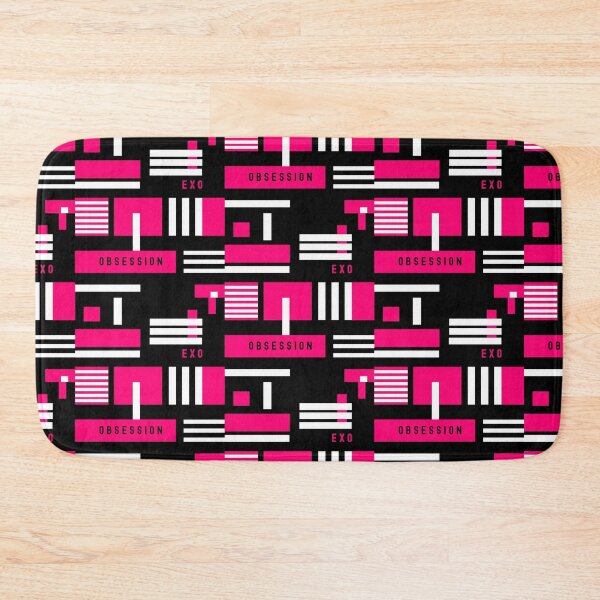Item preview,  Exo obsession geometric abstract pink trendy kpop black designed and sold by Kpop Seoul Shop.