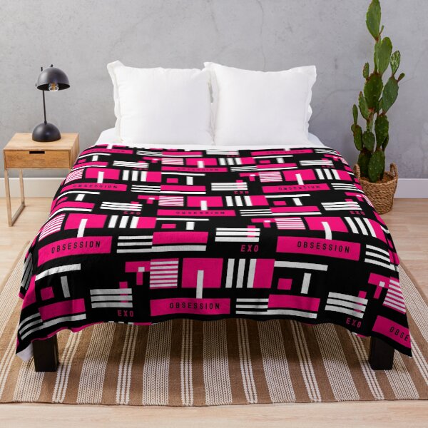 Item preview,  Exo obsession geometric abstract pink trendy kpop black designed and sold by Kpop Seoul Shop.