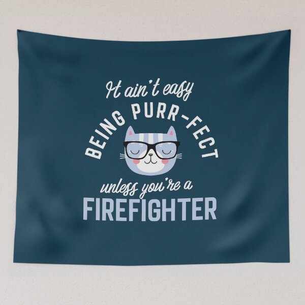 Item preview, Firefighter Cat Lover Gifts - It ain't easy being Purr Fect designed and sold by betternotes.