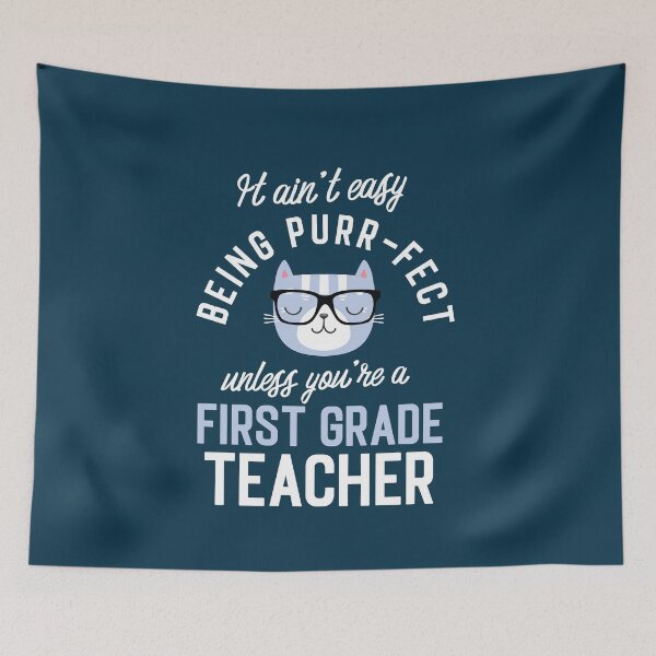 Item preview, First Grade Teacher Cat Lover Gifts - It ain't easy being Purr Fect designed and sold by betternotes.