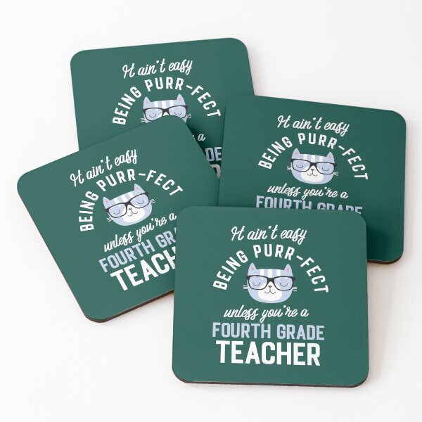 Item preview, Fourth Grade Teacher Cat Lover Gifts - It ain't easy being Purr Fect designed and sold by betternotes.