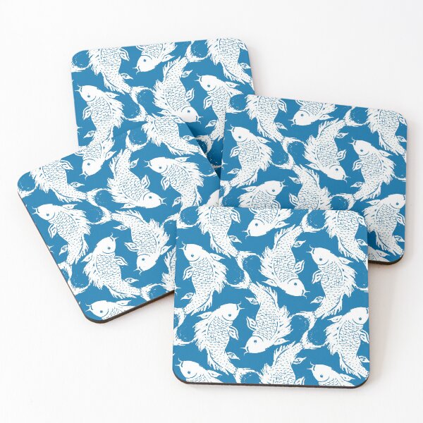 Item preview, Cute Koi Pattern in Blue designed and sold by Nonshape.