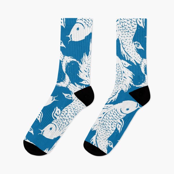 Item preview, Cute Koi Pattern in Blue designed and sold by Nonshape.