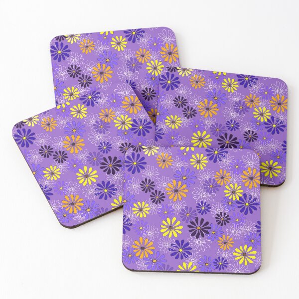 Item preview, Daisies of Many Colors on Purple designed and sold by Diane Warren.
