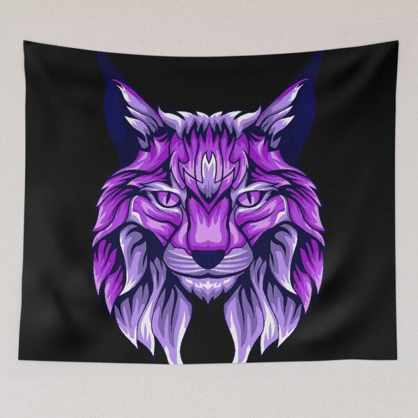 Item preview, Purple Maine Coon Cat Portrait designed and sold by Astralia.