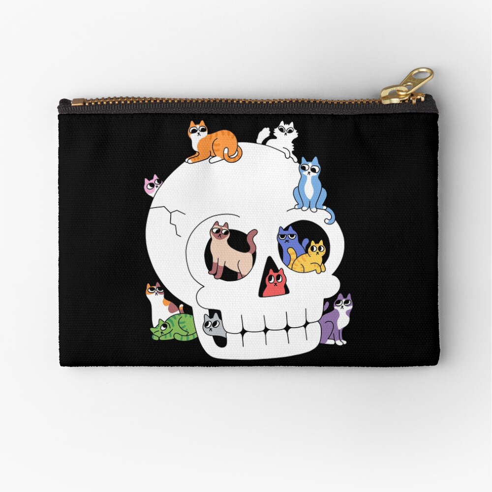 Skull is Full of Cats Zipper Pouch
