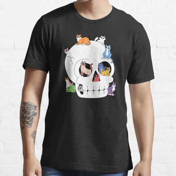 skull made of cats shirt