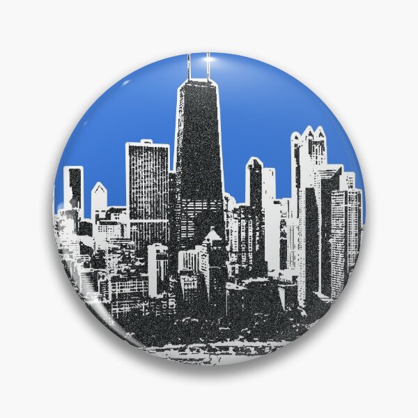 Item preview, USA Chicago Skyline Poster Art Print designed and sold by ZserbDesign.