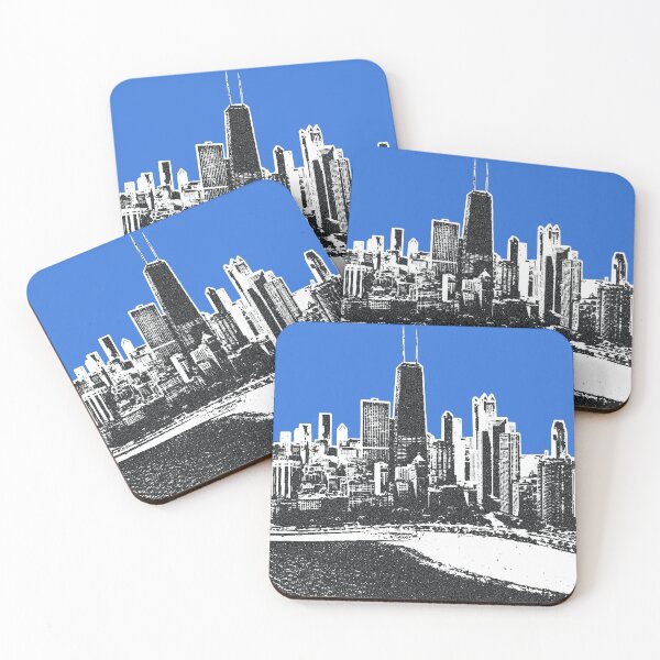 Item preview, USA Chicago Skyline Poster Art Print designed and sold by ZserbDesign.