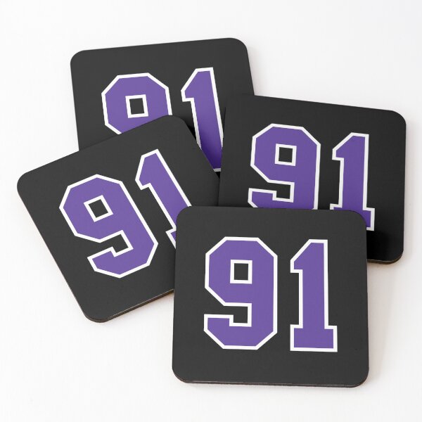 Item preview, Ninety-One Purple Jersey Number Sports 91 designed and sold by HelloFromAja.