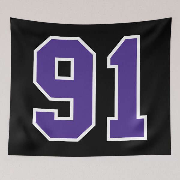 Item preview, Ninety-One Purple Jersey Number Sports 91 designed and sold by HelloFromAja.
