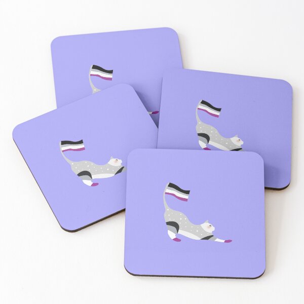 Item preview, Asexual Pride Pastel Rainbow Cat designed and sold by twicetrader.