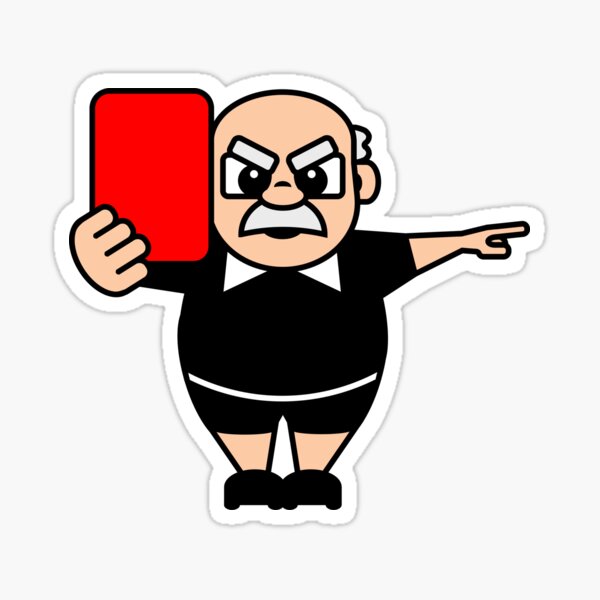 Max the referee - sent off Sticker