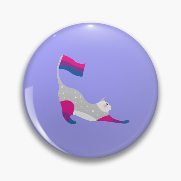 Item preview, Bisexual Pride Sparkly Pastel Rainbow Cat  designed and sold by twicetrader.