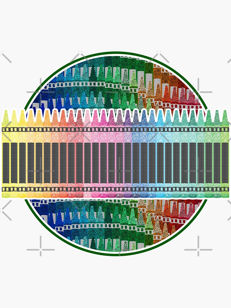 The Multi Color Crayons Circle Design Sticker for Sale by Pierre Bernard  Jr