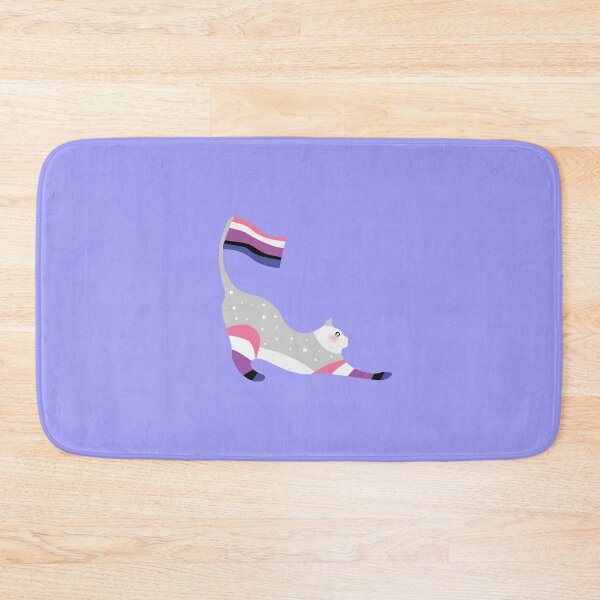 Item preview, Gender fluid Pride Cute Sparkly Pastel Rainbow Cat designed and sold by twicetrader.