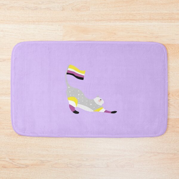 Item preview, Nonbinary Pride Cute Pastel Rainbow Cat  designed and sold by twicetrader.