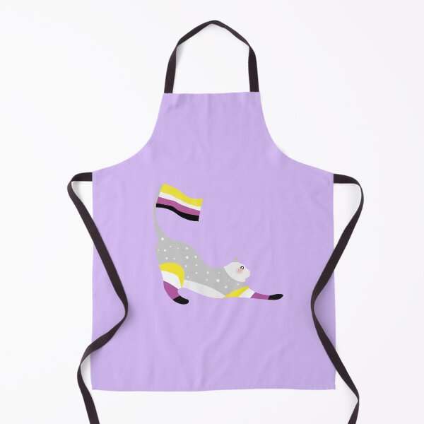 Item preview, Nonbinary Pride Cute Pastel Rainbow Cat designed and sold by twicetrader.