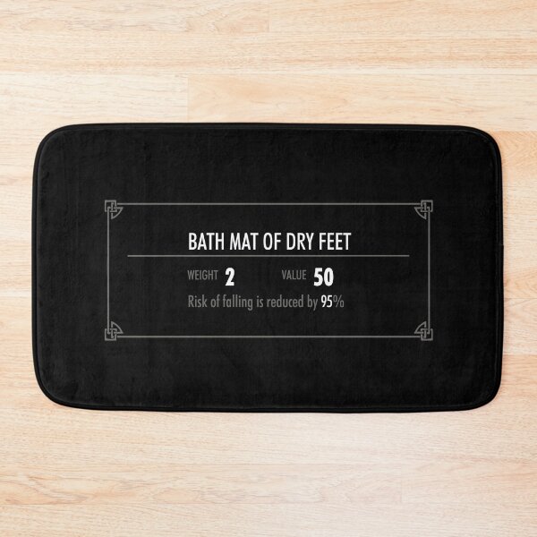 SKYRIM - Elder Scrolls - Dragonborn - Funny Enchantment Specification BLACK series Bath Mat