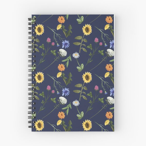 Item preview, Meadow flowers pattern dark blue designed and sold by Loonaris.