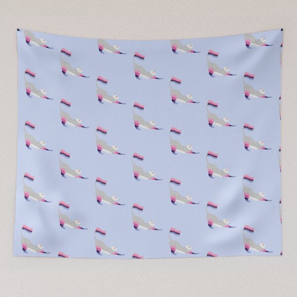 Item preview, Omnisexual Pride Cute Pastel Rainbow Cat  designed and sold by twicetrader.