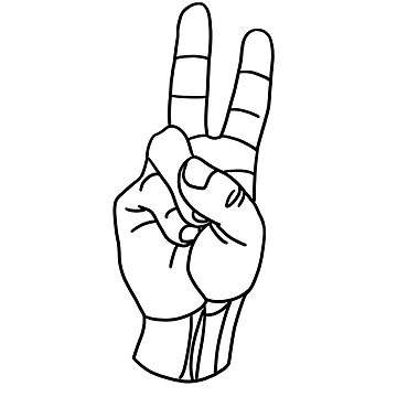 Artwork thumbnail, Peace Sign Language by SimpleJoyStyle