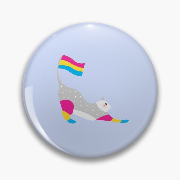 Item preview, Pansexual Pride Cute Sparkly Pastel Rainbow Cat  designed and sold by twicetrader.