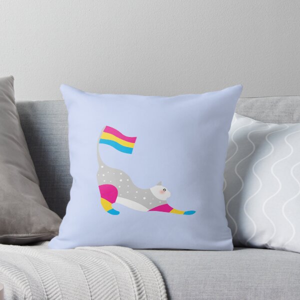 Item preview, Pansexual Pride Cute Sparkly Pastel Rainbow Cat  designed and sold by twicetrader.