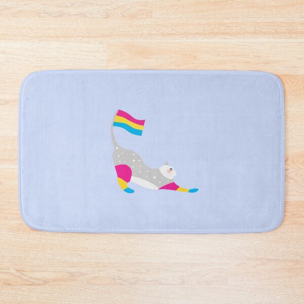 Item preview, Pansexual Pride Cute Sparkly Pastel Rainbow Cat  designed and sold by twicetrader.