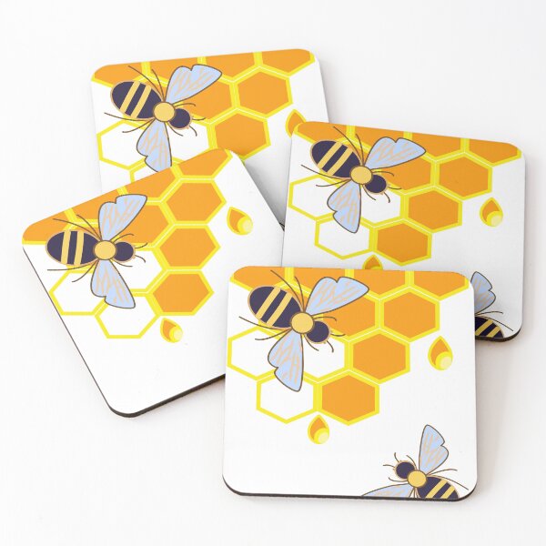 Item preview, Bees and honeycomb designed and sold by orangerinka.