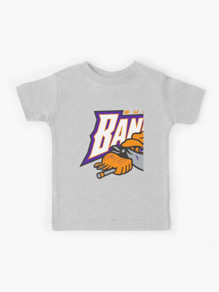 Toddler Vintage Heather Grey Baseball Shirt Text - BUF – The BFLO Store