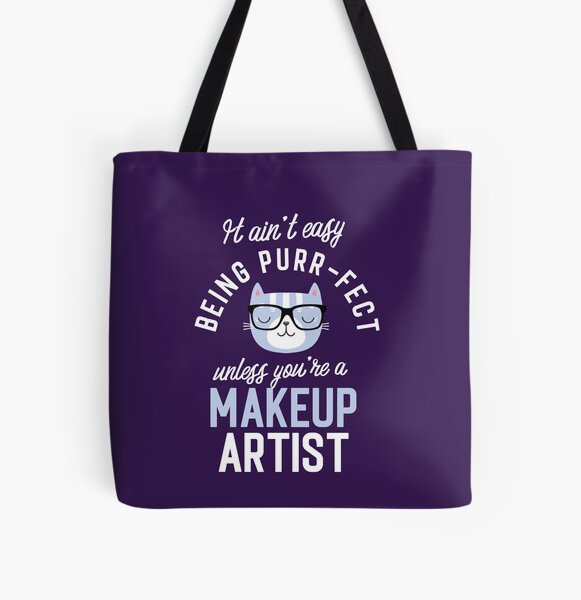 Vista previa del artículo con la obra «Makeup Artist Cat Lover Gifts - It ain't easy being Purr Fect», diseñado y vendido por betternotes.