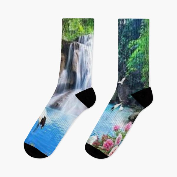 Item preview, Peaceful Waterfall Scene Print on home gifts, decor, accessories and puzzles. designed and sold by lduke47.