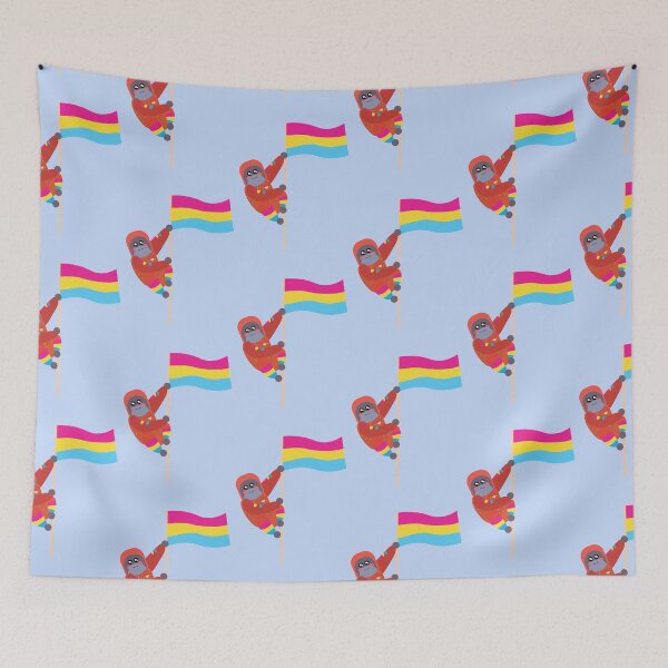 Item preview, Pansexual Pride Cute Sparkly Orangutan  designed and sold by twicetrader.