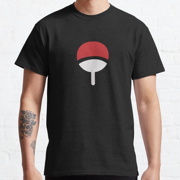 u-chiha rojo y blanco Camiseta clásica