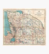 Topographic map Photographic Print
