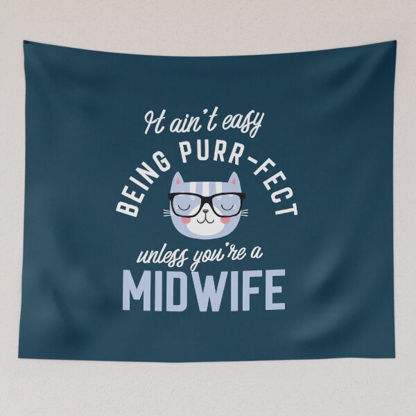 Item preview, Midwife Cat Lover Gifts - It ain't easy being Purr Fect designed and sold by betternotes.
