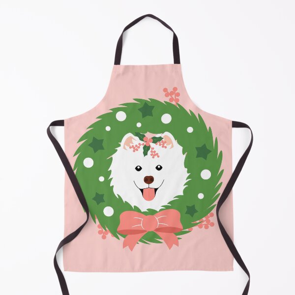 Item preview, Samoyed Christmas Wreath designed and sold by Lulupainting.