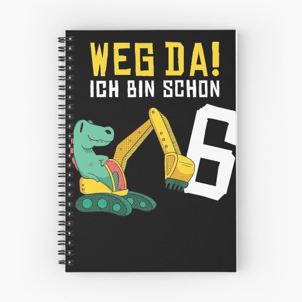 Artikelvorschau, Kinder 6. Geburtstag Bagger Dino Dinosaurier entworfen und verkauft von JonasDesign.