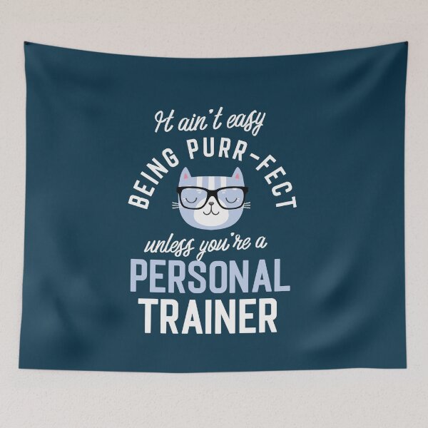 Item preview, Personal Trainer Cat Lover Gifts - It ain't easy being Purr Fect designed and sold by betternotes.