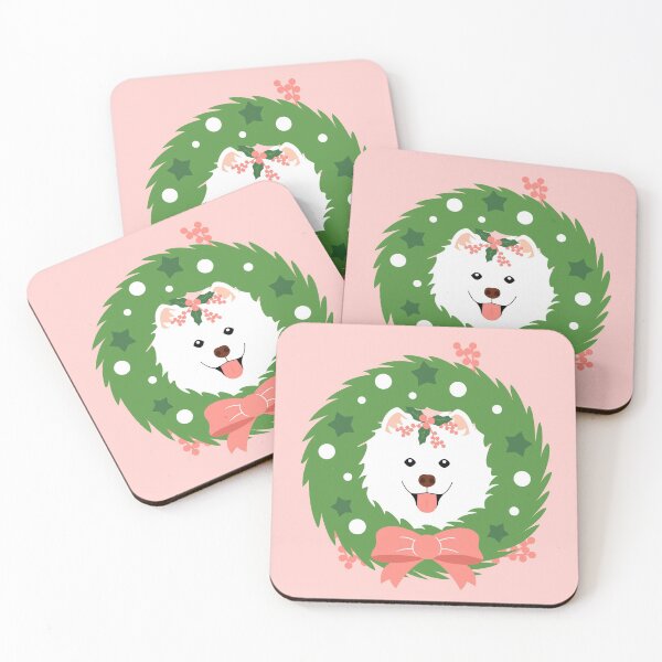 Item preview, Samoyed Christmas Wreath designed and sold by Lulupainting.