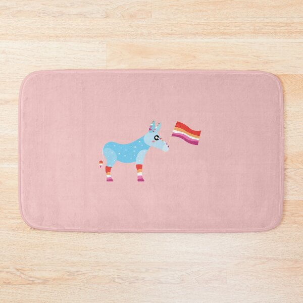 Item preview, Lesbian pride Cute sparkly Pastel Rainbow Donkey  designed and sold by twicetrader.