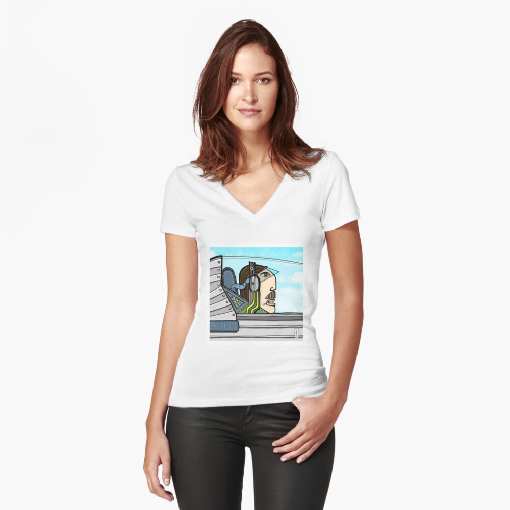 Item preview, Fitted V-Neck T-Shirt designed and sold by Zealandzest.