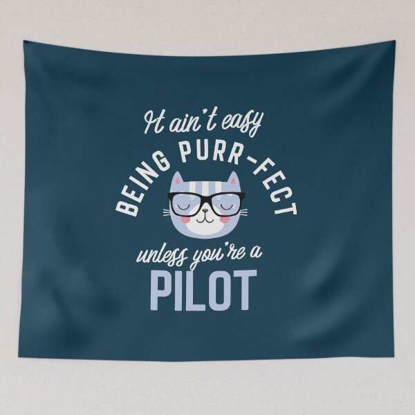 Item preview, Pilot Cat Lover Gifts - It ain't easy being Purr Fect designed and sold by betternotes.