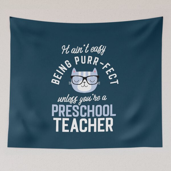 Item preview, Preschool Teacher Cat Lover Gifts - It ain't easy being Purr Fect designed and sold by betternotes.