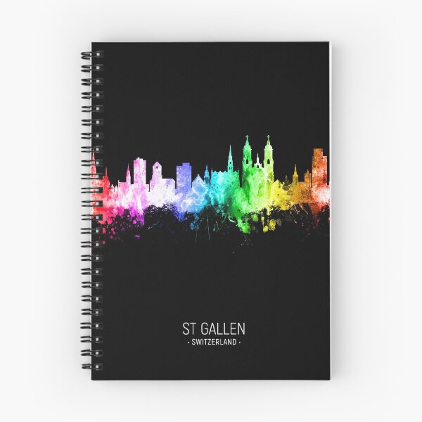 Artikelvorschau, Skyline von St. Gallen in der Schweiz entworfen und verkauft von ArtPrints.