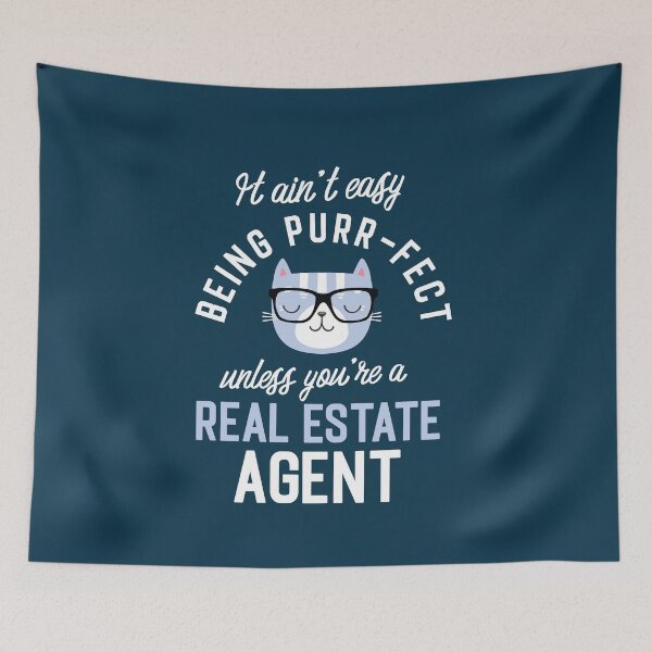 Item preview, Real Estate Agent Cat Lover Gifts - It ain't easy being Purr Fect designed and sold by betternotes.